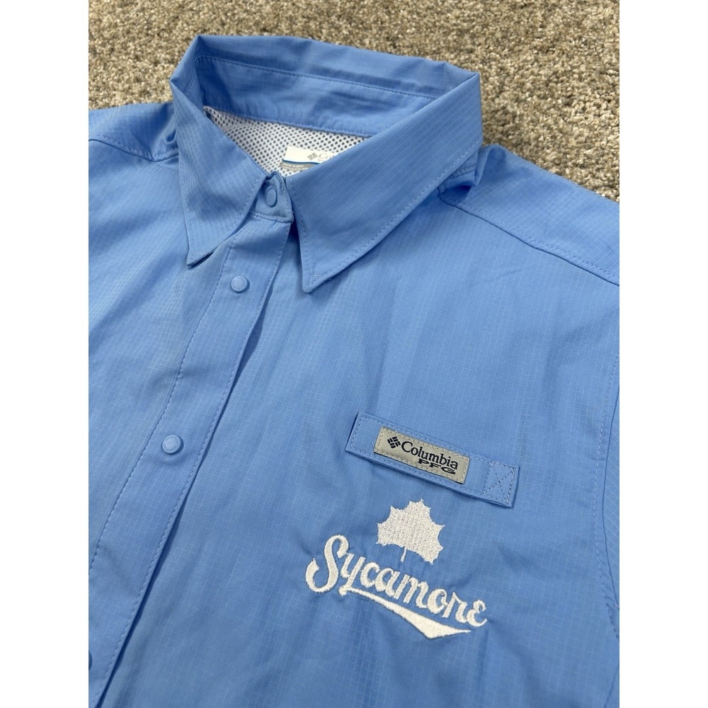 Sycamore Brewing Blue Columbia Tamiami II Short Sleeve Women's Medium